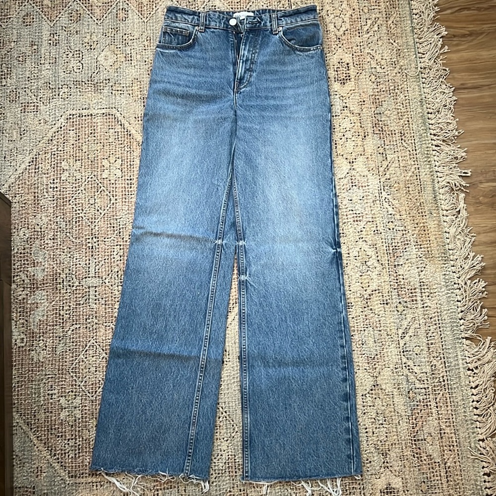 Zara wide leg blue jean